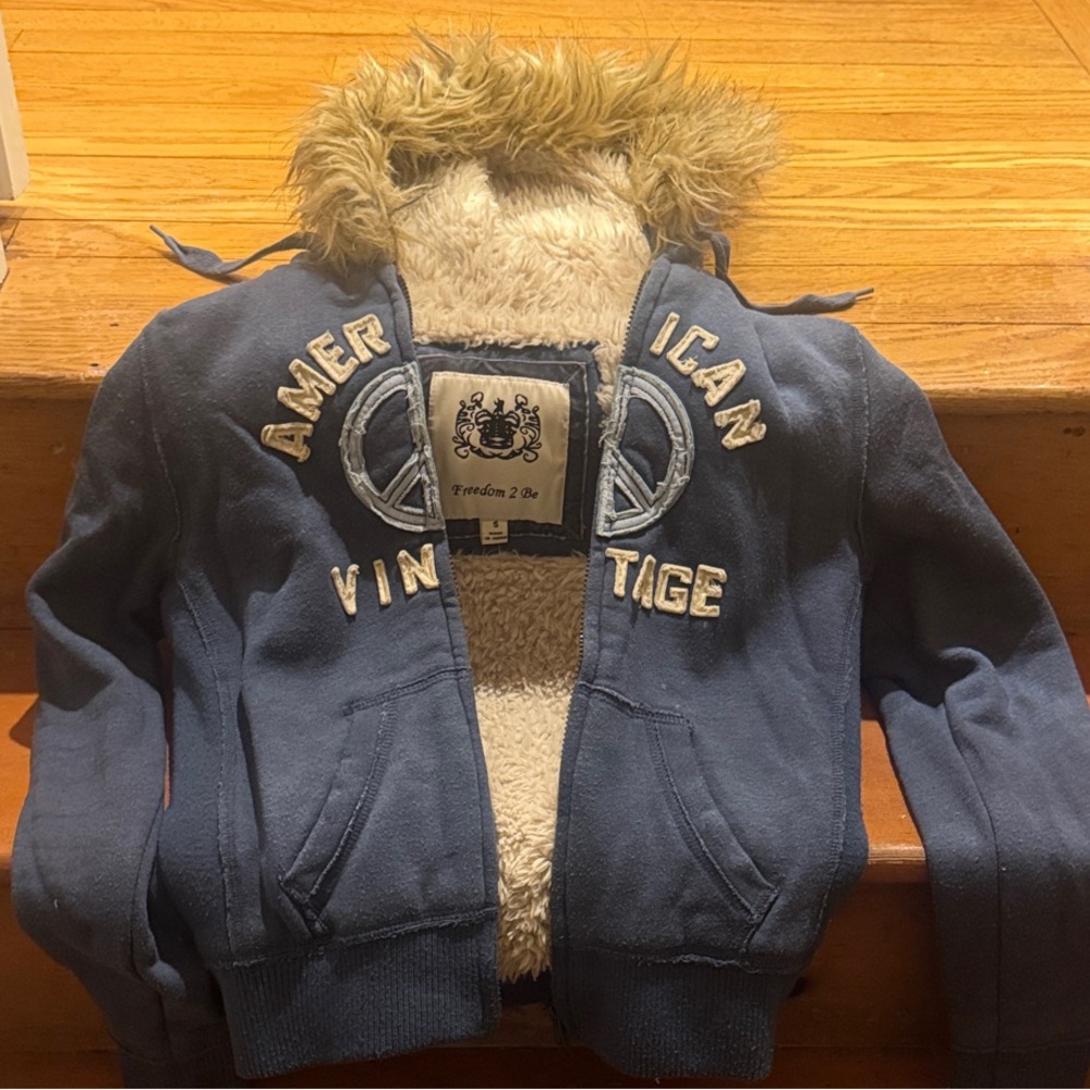 American Vintage Fur Lined Hooded Jacket
